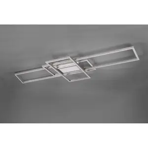 Luminosa Irvine Modern 60W LED Semi Flush Light Nickel Matt 3000-6500K Remote control - UK Stock