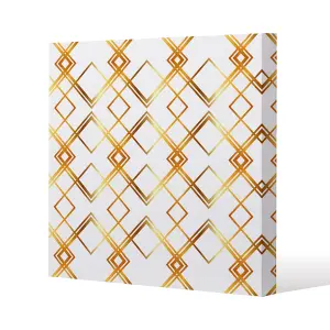 Geometric Golden Pattern (Canvas Print) / 101 x 101 x 4cm