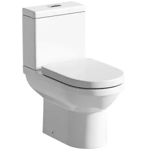 Vesper White Close Coupled Toilet & Full Pedestal Basin Set