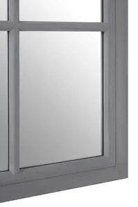 Interiors by Premier Hawthorne Grey Flat Wood Wall Mirror