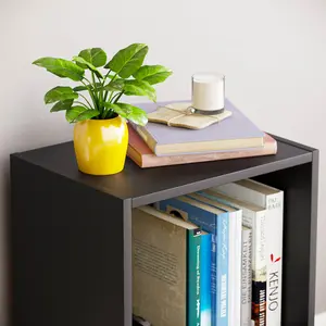 Gerardi Standard Bookcase Black / 54 cm H x 32 cm W