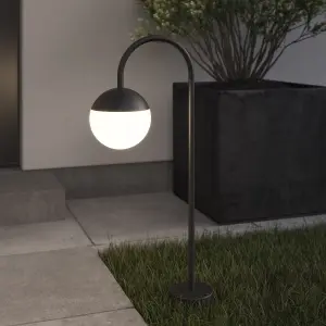 GoodHome Jarrow Black Mains-powered 1 lamp Outdoor Post light (H)700mm