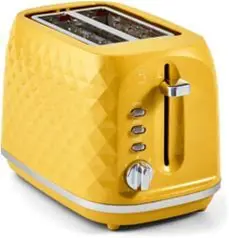 Electricals Yellow Diamond Textured 2-Slice Toaster - Yellow