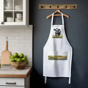 Purely Home Friesian Cow Apron - Countryside Farm Kitchen Cooking & Baking Gift