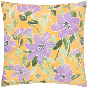 Wylder Nature Flowers Retro Feel Polyester Filled Outdoor Cushion