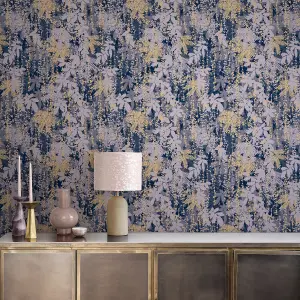 Clarissa Hulse Canopy French Navy Smooth Wallpaper