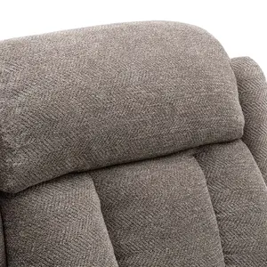 Rise Recliner Chair With Dual Motor, Remote Control, Multi-Recline Positions And Pocket Storage In Brown Fabric