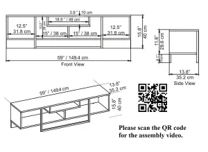 Decorotika Astona TV Stand TV Unit for TVs up to 65 inch