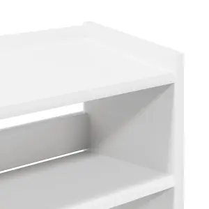 Berkfield Shoe Rack White 60x25x62 cm Engineered Wood