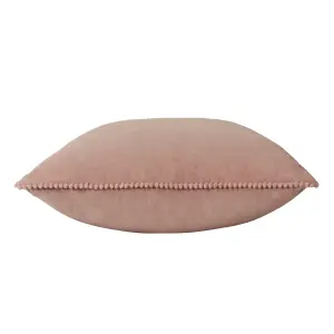 furn. Cosmo Velvet Pom-Pom Feather Rich Cushion