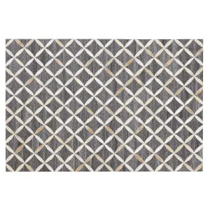 Cowhide Area Rug 140 x 200 cm Grey and Beige GENC