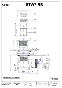 McAlpine STW7-RB 19mm Water Seal Shower Trap with Universal Outlet