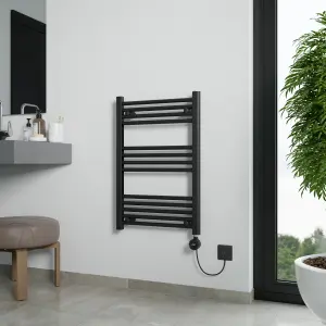 Agadon Grace Electric Towel Radiator - 750 x 500 mm Black - 300 W