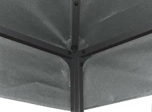 SunDaze 1-Tier Replacement Top Fabric for 3x3m Gazebo Pavilion Roof Canopy Anthracite