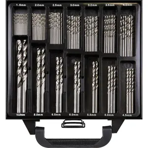 99 Piece HSS Drill Bit Set with Split Point Self-Centering Tips