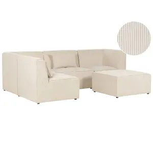 Sofa with Ottoman LEMVIG Light Beige Right Hand