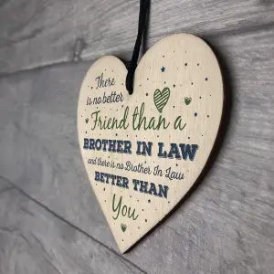 Red Ocean Gifts For Brother In Law Birthday Gift Card Wooden Heart Plaque Friendship Gifts For Men