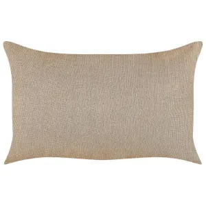 Set of 2 Cushions BANORI Linen 30 x 50 cm Solid Beige