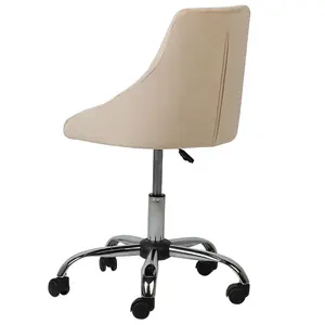 Desk Chair Velvet Beige PARRISH