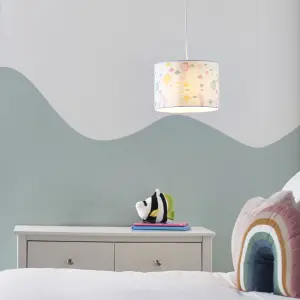 Printed Multicolour Underwater Light shade (D)25cm