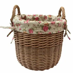 Wicker Laundry Basket with Handles Small