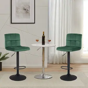 Paynter Swivel Adjustable Height Stool (Set of 2) Dark Green