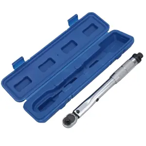 1/4in. Drive Calibrated Torque Wrench Ratcheting Ratchet 2Nm - 24Nm