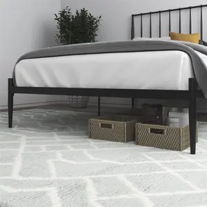 Giulia Modern Metal Bed Black, Double