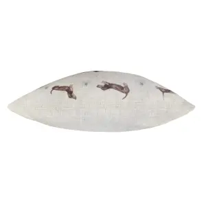 Evans Lichfield Oakwood Dogs Repeat Printed Feather Filled Cushion