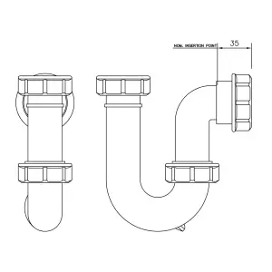 FloPlast P-trap Trap (Dia)32mm