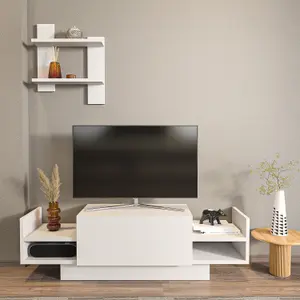 Decorotika Modern Bahara TV Stand With Shelves