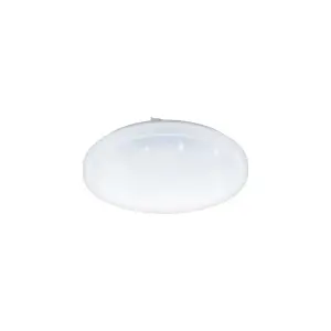 Wall Flush Ceiling Light White Shade White Plastic Crystal Effect LED 17.3W