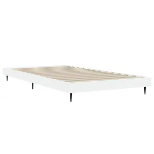 Berkfield Bed Frame White 90x200 cm Engineered Wood