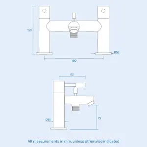 Nes Home Winstead Round Exposed Multi Function Shower Set - Riser Rail Kit & Bath Shower Mixer Tap