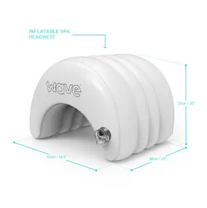 Wave Spa Inflatable Hot Tub Head Rest Pillow, White - 2 pack