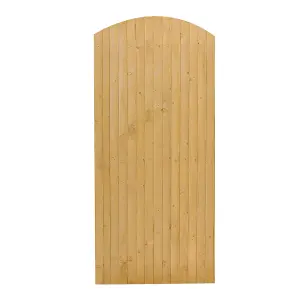 Garden Gate Pine Wooden Semi Side Opening Gate, Semi Braced Freestanding Wood Fence Partition for Home Yard H 150 cm