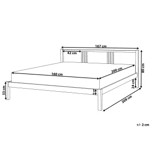 Wooden EU King Size Bed Light VANNES