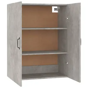 Berkfield Hanging Cabinet Concrete Grey 69,5x34x90 cm Engineered Wood