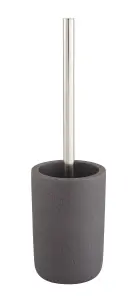 GoodHome Jubba Polymer resin, polypropylene (PP) & stainless steel Stone effect Toilet brush & holder