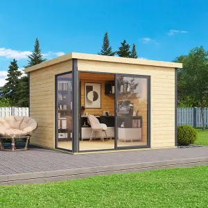 Lasita Domeo 1 Garden Office - 3m x 3m - Double Glazed Modern Summer House