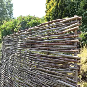 Capped Hazel Hurdle Fence Panel Premium Weave 6ft x 3ft