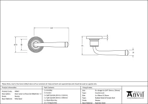 From The Anvil Pewter Avon Round Lever on Rose Set (Beehive) - Unsprung