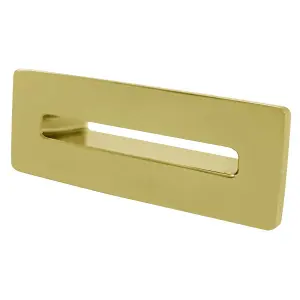 Rectangular Brushed Gold Bathroom Basin Overflow Cover