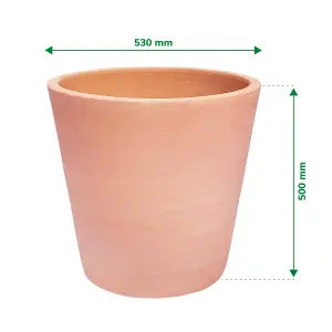 Verve Matt White washed White washed Terracotta Plant pot (Dia) 53cm, (H)50cm, 98L