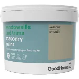 GoodHome Windowsills & trims Castleknock Smooth Matt Masonry paint, 2.5L