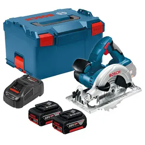 Bosch 18v GKS 18V-LI Lithium Ion GKS18VLI Cordless Circular Saw 2x 5ah Batteries