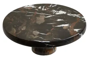 Maison by Premier Marmore Black And Gold Marble Cake Stand