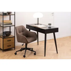 Casson Metal Base Writing Desk Black