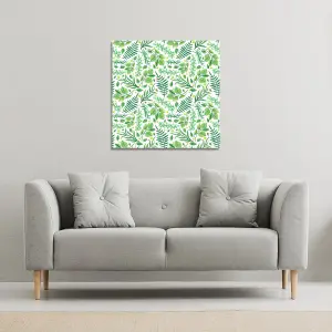 Mixed Green Leaves (Canvas Print) / 101 x 101 x 4cm