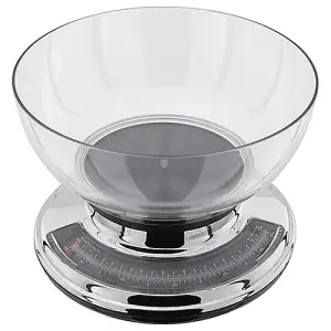 Judge 5.0kg Chrome Kitchen Scale with Clear Bowl